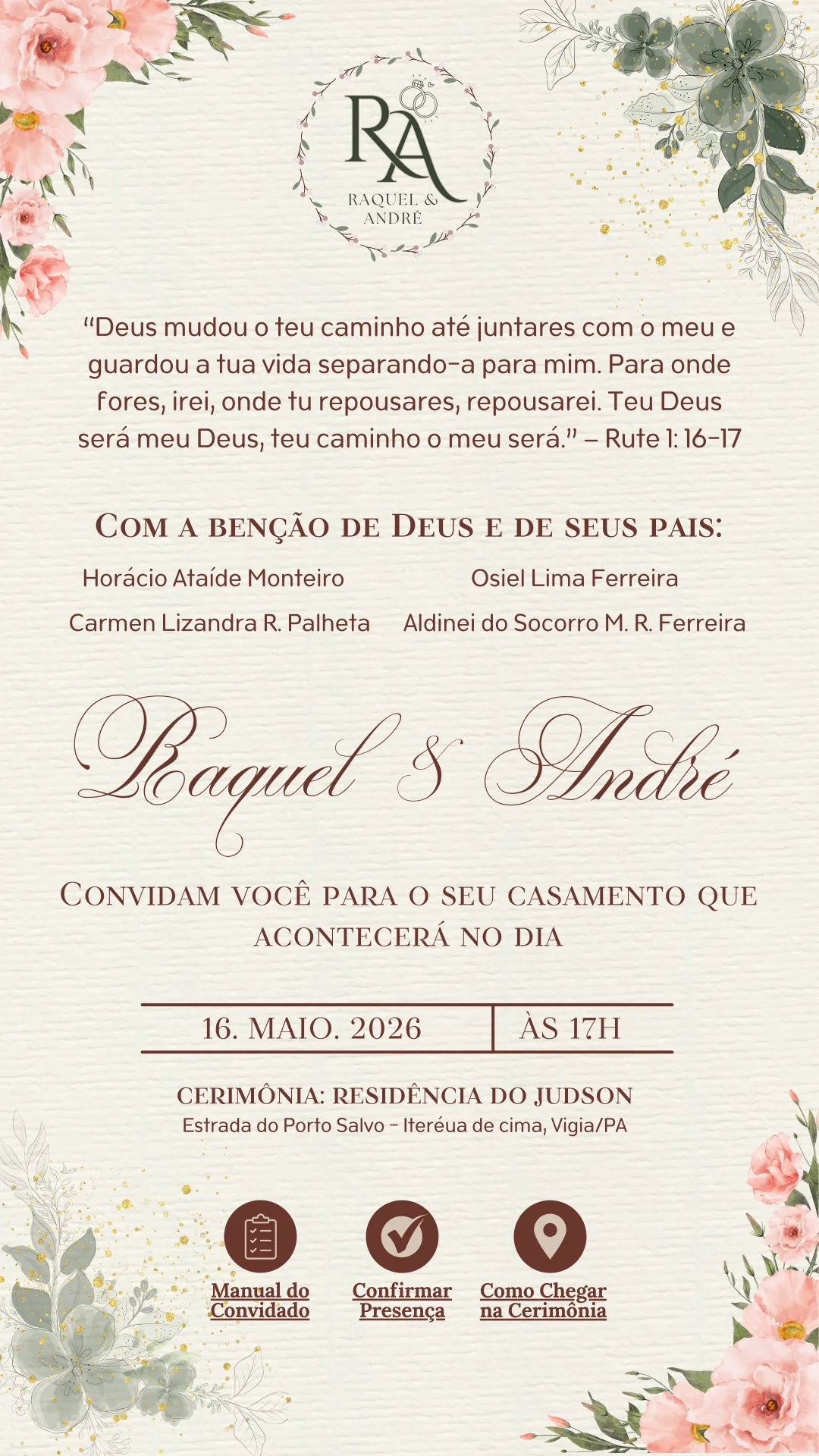 Detalhes do convite